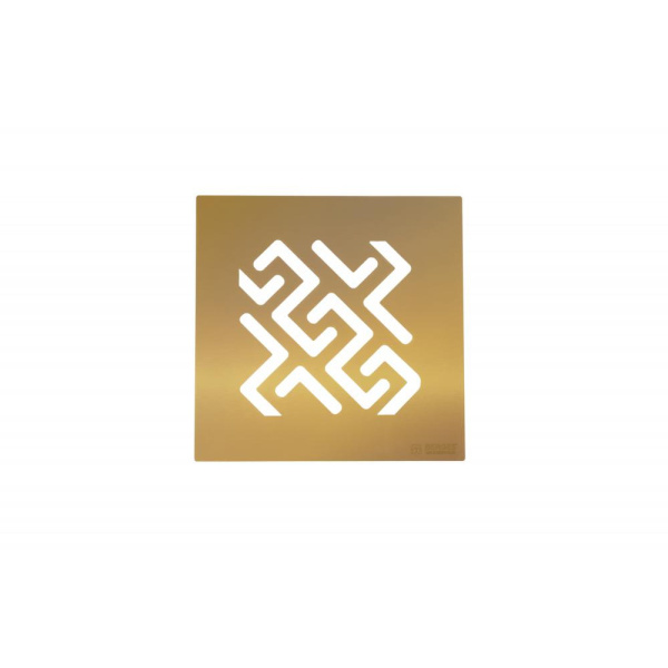 Душевой трап (15х15) Berges Wasserhaus Platz Antik  092061 золото глянец